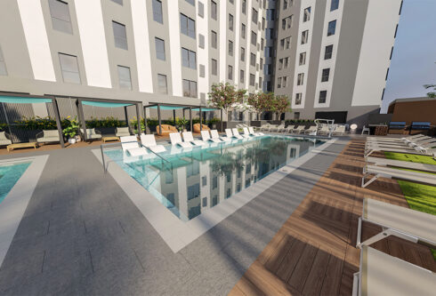 Resort style pool