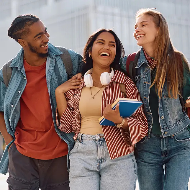 diverse college students